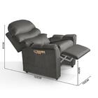 Poltrona Para Leitura Reclinável Suede Cinza Chad Shop Jm