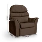 Poltrona Para Leitura Reclinável Suede Marrom Cairo Shop Jm