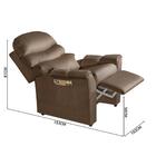 Poltrona Para Leitura Reclinável Suede Marrom Chad Shop Jm