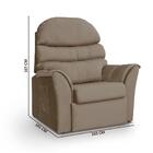 Poltrona Para Leitura Retrátil Bege Suede Ayla Art Estofados