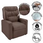 Poltrona Para Leitura Velveteen Marrom Fiji Shop Jm