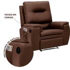 Poltrona Para Maquiagem Reclinável Automática Corino Marrom C