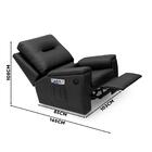 Poltrona Para Maquiagem Reclinável Automática Corino Preto Ch