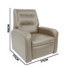 Poltrona Para Maquiagem Reclinável Corino Bege Clarity Shop Jm