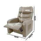 Poltrona Para Maquiagem Reclinável Corino Bege Patty Shop Jm