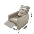 Poltrona Para Maquiagem Reclinável Corino Bege Trend Shop Jm