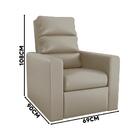 Poltrona Para Maquiagem Reclinável Corino Bege Trend Shop Jm