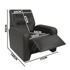 Poltrona Para Maquiagem Reclinável Corino Cinza Clarity Shop