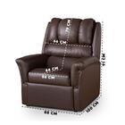 Poltrona Para Maquiagem Reclinável Corino Marrom Café Rakan