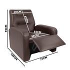 Poltrona Para Maquiagem Reclinável Corino Marrom Clarity Shop