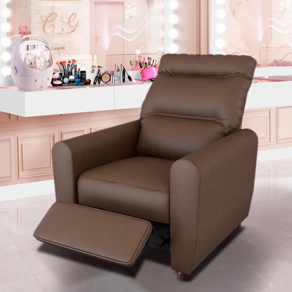 Poltrona Para Maquiagem Reclinável Corino Marrom Pastry Shop