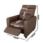 Poltrona Para Maquiagem Reclinável Corino Marrom Pastry Shop