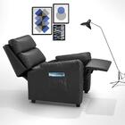 Poltrona Para Maquiagem Reclinável Corino Preto Dominique Sho