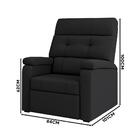 Poltrona Para Maquiagem Reclinável Negro Suede Zaven Shop Jm