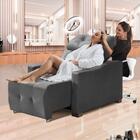 Poltrona Para Maquiagem Reclinável Suede Cinza Lima Shop Jm