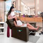 Poltrona Para Maquiagem Reclinável Suede Marrom Bony Shop Jm