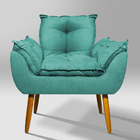 Poltrona Para Quarto Azul-turquesa