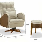 Poltrona Para Quarto De Bebê Jade Com Puff Tec. 410 Verde