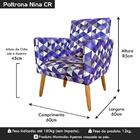 Poltrona Para Quarto De Menina Nina Triangulo Roxo Rodapé