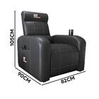 Poltrona Para Quarto Gamer Retrátil E Reclinável Corino Preto