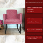 Poltrona Para Recepção Decorativa Klara Base Preta Suede - Es