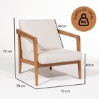 Poltrona Para Sala 79cm X 78cm X 70cm Verniz Avelã/corda Rami