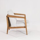 Poltrona Para Sala 79cm X 78cm X 70cm Verniz Avelã/corda Rami