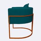 Poltrona Para Sala Base De Metal Bronze Reforçada Liz Veludo