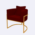 Poltrona Para Sala Base De Metal Dourada Reforçada Liz Veludo