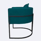 Poltrona Para Sala Base De Metal Preto Reforçada Liz Veludo -