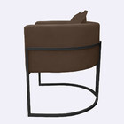 Poltrona Para Sala Base De Metal Preto Reforçada Liz Veludo -