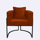 Poltrona Para Sala Base De Metal Reforçada Liz Veludo Terraco