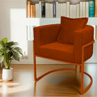 Poltrona Para Sala Base De Metal Reforçada Liz Veludo Terraco