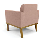 Poltrona Para Sala Base Madeira Castanho Marisa Bouclê D03 -