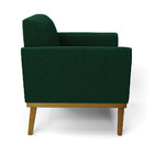 Poltrona Para Sala Base Madeira Castanho Marisa Bouclê D03 -