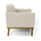 Poltrona Para Sala Base Madeira Castanho Marisa Bouclê D03 -