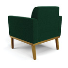 Poltrona Para Sala Base Madeira Castanho Marisa Bouclê Verde