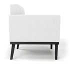 Poltrona Para Sala Base Madeira Fixa Preto Elisa Bouclê D03 -