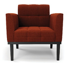 Poltrona Para Sala Base Madeira Fixa Preto Elisa Bouclê D03 -