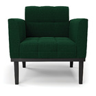 Poltrona Para Sala Base Madeira Fixa Preto Elisa Bouclê D03 -