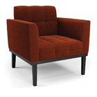 Poltrona Para Sala Base Madeira Fixa Preto Elisa Bouclê Terra