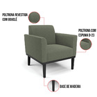 Poltrona Para Sala Base Madeira Preto Marisa Bouclê D03 - D'r