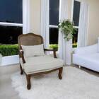 Poltrona Para Sala Com Tela De Rattãn Madeira Maciça King E L