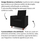 Poltrona Para Sala Confortável Decorativa Isa Suede Preto