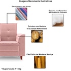Poltrona Para Sala Confortável Decorativa Laura Suede Rosa