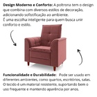 Poltrona Para Sala Confortável Decorativa Laura Veludo Rosê