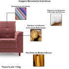 Poltrona Para Sala Confortável Decorativa Laura Veludo Rosê