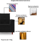 Poltrona Para Sala Confortável Decorativa Londres Veludo Preto