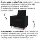 Poltrona Para Sala Confortável Decorativa Londres Veludo Preto