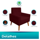 Poltrona Para Sala Confortável E Reforçada Isis Suede - Jylcr